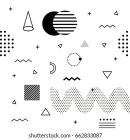 Seamless Memphis background. Abstract pattern fashion 80-90s. It can be used in printing, website background and fabric design.