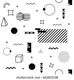 Seamless Memphis background. Abstract pattern fashion 80-90s. It can be used in printing, website background and fabric design.