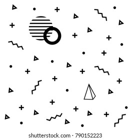 Seamless Memphis background. Abstract pattern fashion 80-90s. It can be used in printing, website background and fabric design.