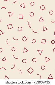 Seamless memphis geometric pattern. Vector repeating texture.
