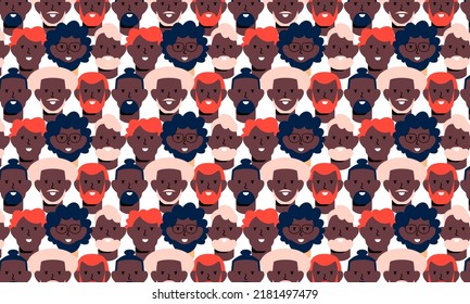 Seamless with men faces. Design element for Fathers Day concept and other use.