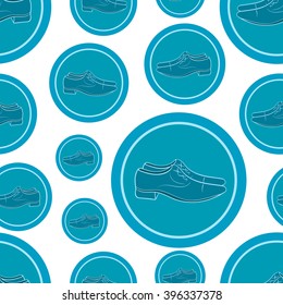 Seamless men shoe icon