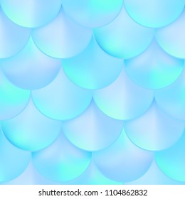 Seamless mermaid skin pattern - holographic fish skin background