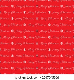 Seamless Merry Christmas message gift wrap pattern