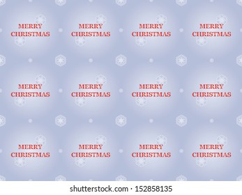 seamless Merry Christmas pattern with snowflakes