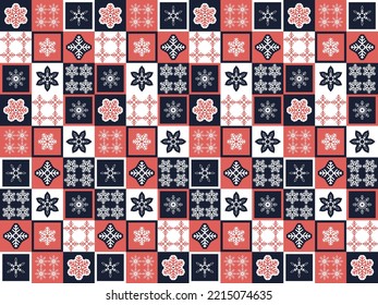 seamless merry christmas winter geometric background backdrop new year vector abstract template art
