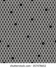 Seamless mesh black lace patterns on brown background.