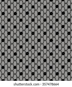 Seamless mesh black lace patterns on brown background.