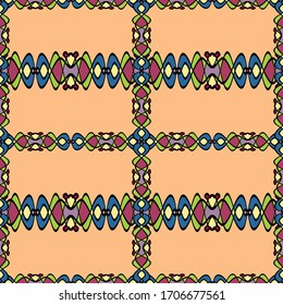 Patrón geométrico de malla sin problemas.Patrón Art Nouveau.Diseño mosaico.Plano. Patrón estratificado. Para el diseño de diferentes superficies.