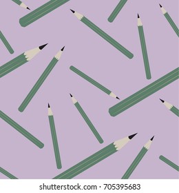 Seamless, messy, colorful, violet background, dark green and beige pencil vector pattern
