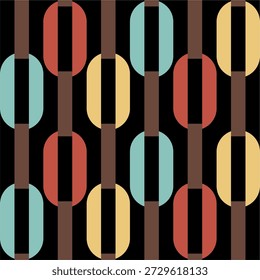 Seamless metal chain vector frame with retro effect. Solor vintage design element, clip art with rough speckled texture. Grunge vector illustration on transparent background. Seamless  geometric chain pattern. Vector Illustration. eps10