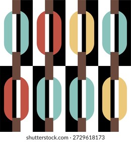 Seamless metal chain vector frame with retro effect. Solor vintage design element, clip art with rough speckled texture. Grunge vector illustration on transparent background. Seamless  geometric chain pattern. Vector Illustration. eps10
