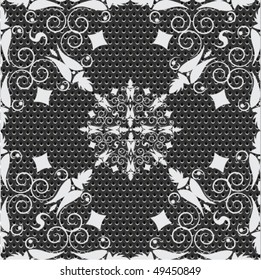 seamless metal doted ornate pattern