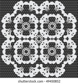 seamless metal doted ornate pattern