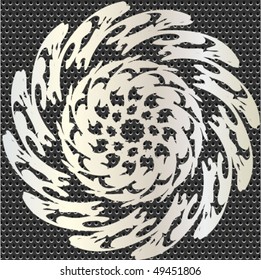 seamless metal doted ornate pattern