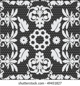 seamless metal doted ornate pattern