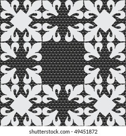 seamless metal doted ornate pattern