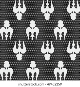 seamless metal doted ornate pattern