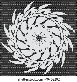 seamless metal doted ornate pattern