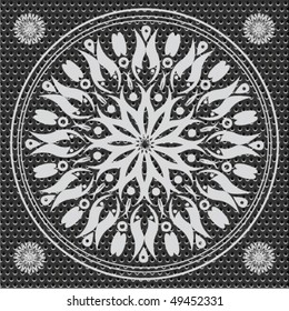 seamless metal doted ornate pattern