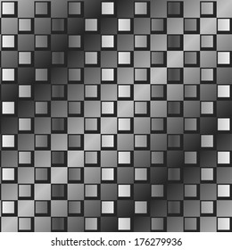 Seamless metallic pattern with squares