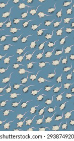 Seamless Mice pattern, vector illustration