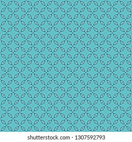 Seamless micro geometric vector pattern on mint background.