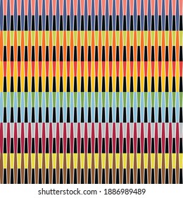 Seamless mid century abstract geometric pattern. Background with vertical quadrangles design. Applicable for cards, poster, wallpaper, postcards, covers, textile, web design.