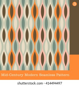 seamless mid century modern vector pattern