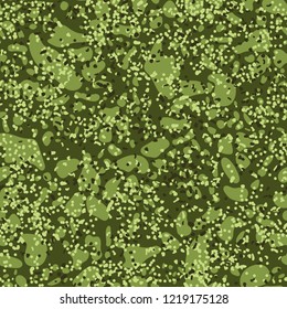 Seamless military camouflage of a forest swamp with abstract green and yellow spots