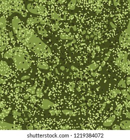 Seamless military camouflage of a forest swamp with abstract green and yellow spots