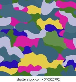 Seamless military camouflage texture. Military background. Military texture for textile. 