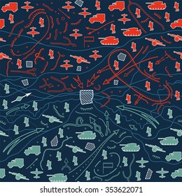 Seamless military pattern number seven can be used for graphic design, textile design or web design.