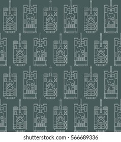 Seamless military pattern with tanks. Can be used for graphic design, textile design or web design.