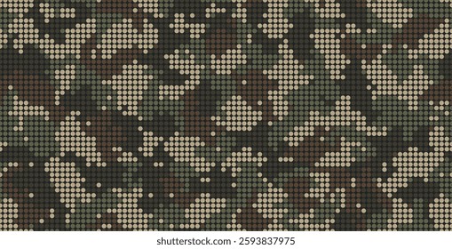 Seamless military uniform camouflage circle dots.