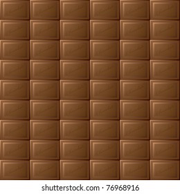 Seamless milk chocolate background with blocks of tasty sweets