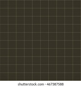 Seamless millimeter grid. Graph paper. Vector engineering paper dark black and yellow color