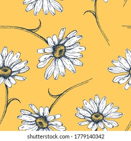 Patrón botánico mínimo sin inconveniente con mareas. Fondo de dibujo manual para almohada textil, camisa, juguete, tarjeta. Ilustración vectorial