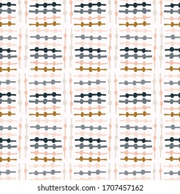 Seamless minimal broken stripe pattern design. Neutral pastel color in fresh paper cut out style. Hand drawn playful texture background. Wallpaper home decor swatch. Modern men shirting all over print