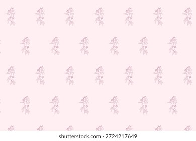 Modelo floral mínimo inconsútil con las flores finas de la línea, muestra disponible en el panel de las muestras, fondo botánico rosado suave