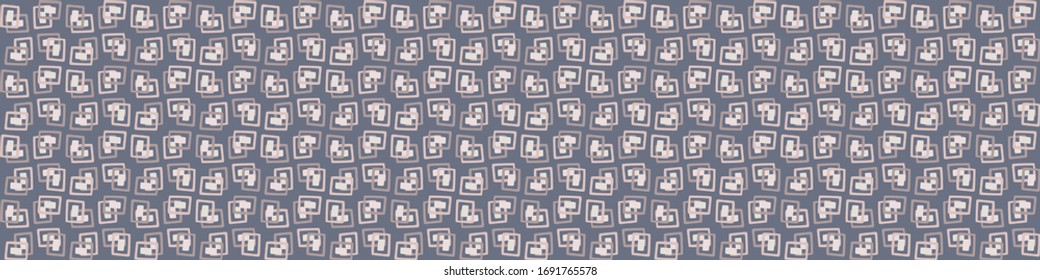 Seamless minimal geo shape border pattern design. Neutral pastel color in fresh paper cut out style. Hand drawn playful texture ribbon trim background. Home decor pastel border. Modern washi tape.