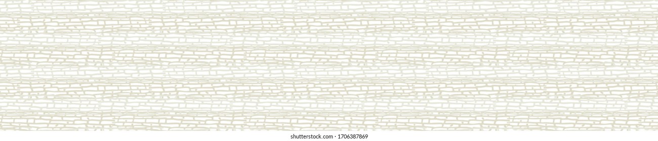 Seamless minimal geo shape border pattern design. Neutral pastel color in fresh paper cut out style. Hand drawn playful texture ribbon trim background. Home decor block border. Modern washi tape.