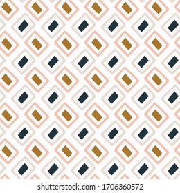 Seamless minimal mosaic pattern design. Neutral scandi color in fresh modern style. Hand drawn azulejos texture background. Doodle  line grid home decor swatch. Modern japan stationery allover print