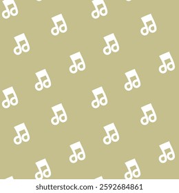 seamless minimal musical note song line art repeat pattern in green background, flat vector illustration graphic design