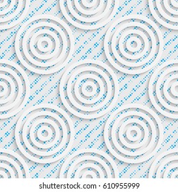 Seamless Minimal Pattern. Abstract Fine Background. Futuristic Three-dimensional Wallpaper. Elegant Decorative Design