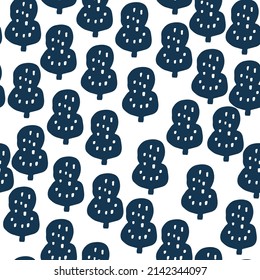 Seamless minimal pattern with abstract shapes. Creative texture. Vector illustration