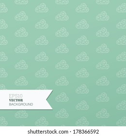 Seamless minimal pattern background with cloud shapes for web site wallpaper, layout, cover design