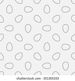 Seamless minimal pattern with eggs - vector egg background or texture