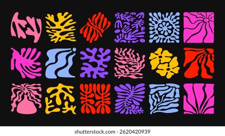 Seamless minimal pattern with stylized tropical plants, gentle wavy flow and vintage beach vibes, hand drawn for modern retro decor.