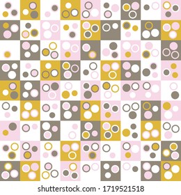 
Seamless minimal vector mosaic pattern border design. Pastel scandi color fresh modern style. Hand drawn azulejos texture background. Doodle line grid ribbon trim. Modern japan washi tape stationery 